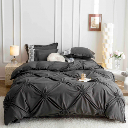 Lenjerii Premium - Lenjerie de pat 2 persoane, bumbac soft touch, 6 piese, PRE03