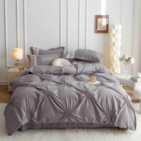 Lenjerii Premium - Lenjerie de pat 2 persoane, bumbac soft touch, 6 piese, PRE05