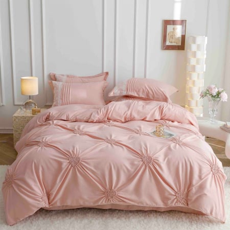 Lenjerii Premium - Lenjerie de pat 2 persoane, bumbac soft touch, 6 piese, PRE08