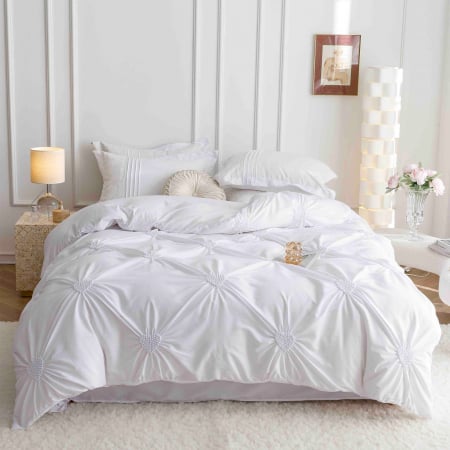 Lenjerii Premium - Lenjerie de pat 2 persoane, bumbac soft touch, 6 piese, PRE11