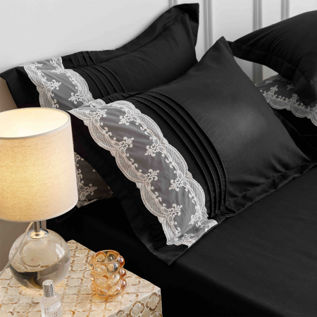 Lenjerii Premium - Lenjerie de pat 2 persoane, bumbac soft touch, 6 piese, PRE13