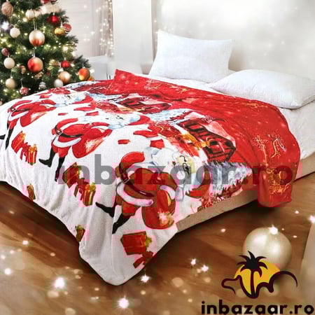 Lenjerii Cocolino - Lenjerie de pat 2 persoane, cocolino, 4 piese, Crăciun, LCC04