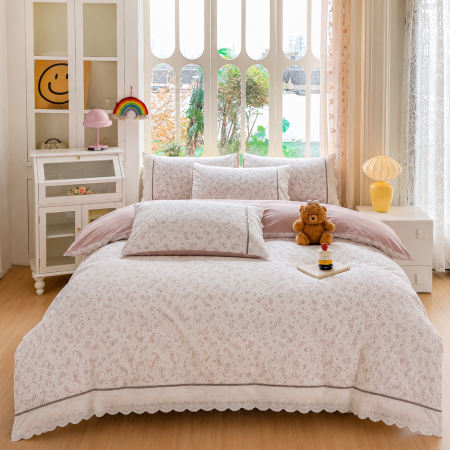 Lenjerii 100% Bumbac - Lenjerie de pat bumbac 100%, 4 piese, model paisley, BCP413