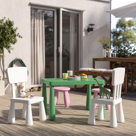 Mobilier - Măsuță din plastic pentru copii, dreptunghiulara, verde, 77x55 cm, MC21
