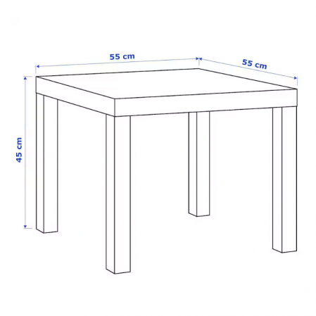 Pentru casă - Măsuță cafea 55 x 55 cm, înălțime 45 cm, natur