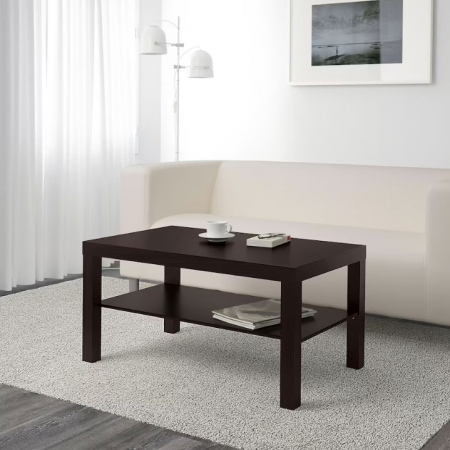 Mobilă - Măsuță cafea 90 x 55 cm, înălțime 45 cm, cu poliță, wenghe