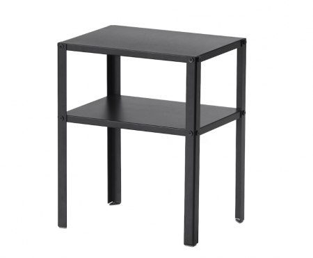 Mobilă - Noptieră modernă, 37 x 28 cm, înălţime 45 cm, cu poliţă, negru