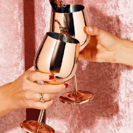 Produse din cupru - Pahar din cupru pentru vin 500 ml CTR61
