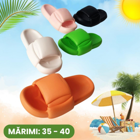 Papuci de plajă damă cu talpă groasă mărimi 35 - 40 diverse culori [0]