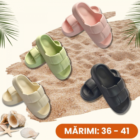 Papuci de plajă - Papuci de plajă damă cu talpă groasă mărimi 36 - 41 diverse culori