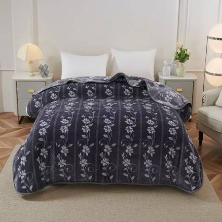 Pături - Pătură Cocolino dublă cu flori 200x230 cm, PDD11