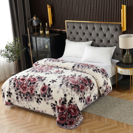 Pături - Pătură Cocolino Gofrată, 200x240 cm, 3D cu model, floral, PGU201