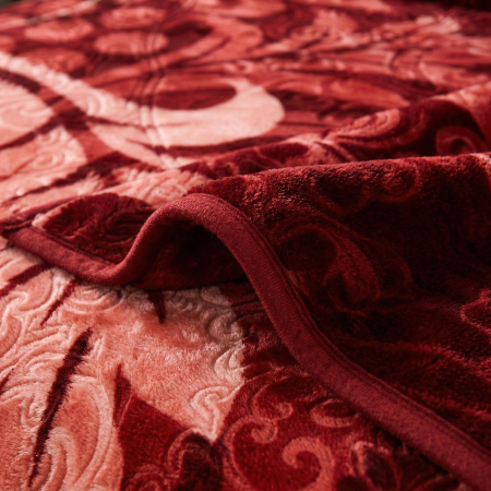 Pături - Pătură Cocolino Gofrată, 200x240 cm, 3D cu model, roșu, PGU207
