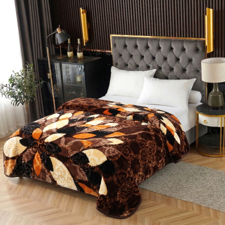 Pături - Pătură Cocolino Gofrată, 200x240 cm, 3D cu model, maro, PGU200