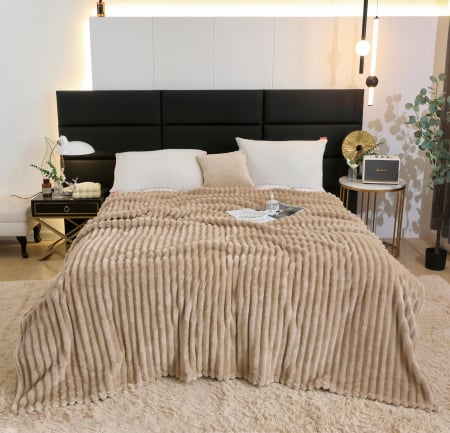 Pături - Pătură pufoasă Cocolino, 200x230 cm, bej, PCB533