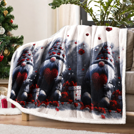Pături cu blăniță Crăciun - Patură pufoasă cu blăniță, Crăciun, 2 fețe, 200x230 cm, 2 kg, PC25