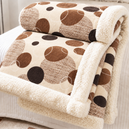 Pături cu blăniță - Pătură pufoasă cu blăniță, groasă 2.3 kg, 200x230 cm, PMB05