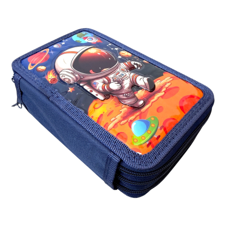 Penar echipat cu 32 piese, 3 compartimente, pentru băieți, PNB01, 19 x 12 x 6 cm, Băieți, 32 piese, PNB01