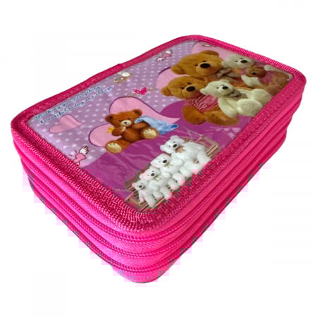 Penare - Penar echipat cu 34 piese, 3 compartimente, pentru fete, PNF01