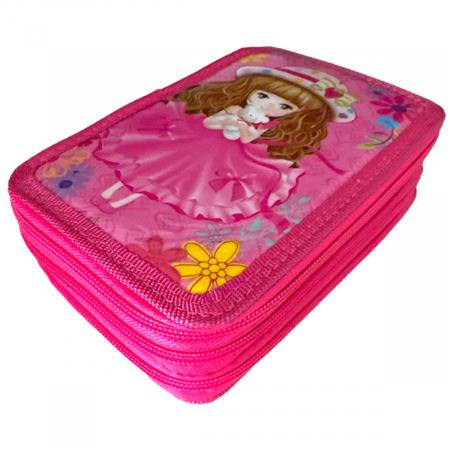 Penare - Penar echipat cu 34 piese, 3 compartimente, pentru fete, PNF03
