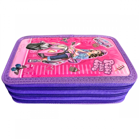 Penare - Penar echipat cu 34 piese, 3 compartimente, pentru fete, PNF05