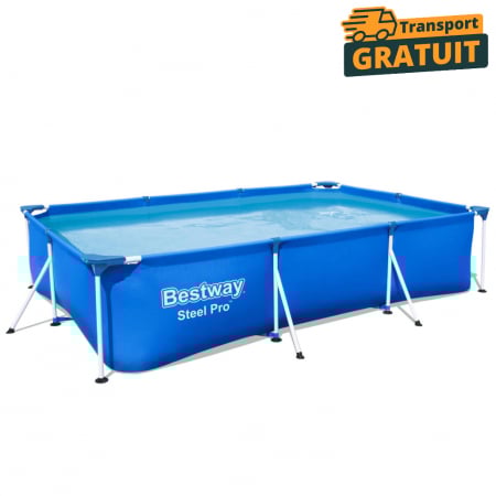 Camping și curte - Piscină cadru metalic 3300 litri Bestway Steel Pro Max 300x201x66 cm