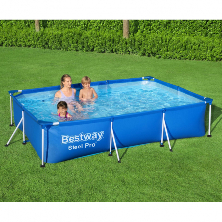 Camping și curte - Piscină cadru metalic 3300 litri Bestway Steel Pro Max 300x201x66 cm