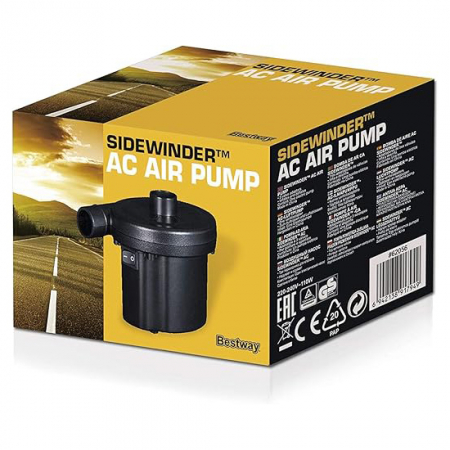 Gonflabile și plajă - Pompă electrică Bestway Sidewinder 220-240V, 3 adaptoare, 12x10.5x14.8 cm