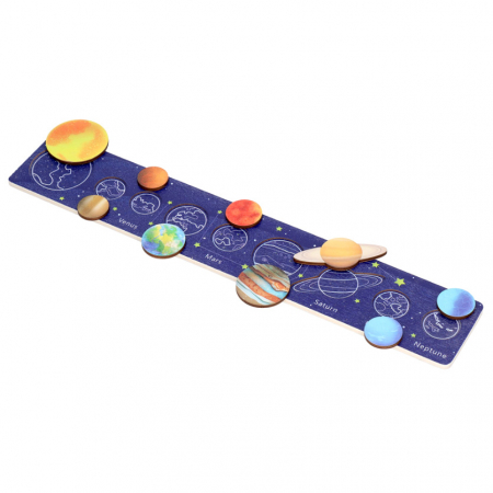 Pentru copii - Puzzle din lemn incastru Sistemul Solar JC43