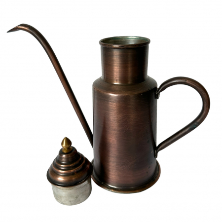 Produse din cupru - Recipient ulei din cupru antichizat cu capac 500 ml CTR60