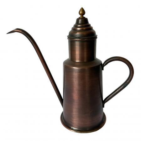 Produse din cupru - Recipient ulei din cupru antichizat cu capac 500 ml CTR60