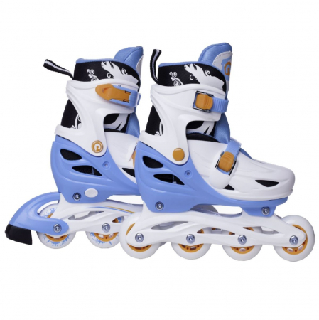 Role și skateboard - Role 3 In 1 Maxtar Triplex băieţi mărime ajustabilă alb/albastru