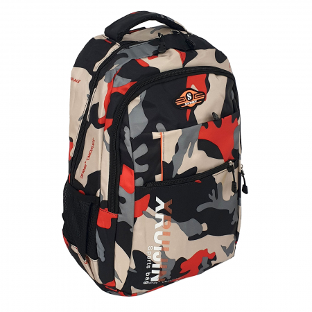 Rucsacuri - Rucsac camuflaj roșu XRU, 47 x 35 x 20 cm, 3 compartimente, RS21