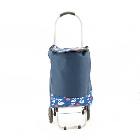 Cărucioare piață - Sacoşă de piaţă cu cărucior, 2 roţi, 28 L, Albastru