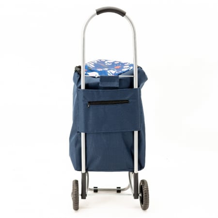 Cărucioare piață - Sacoşă de piaţă cu cărucior, 2 roţi, 28 L, Albastru