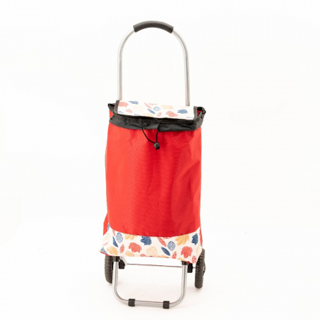Cărucioare piață - Sacoşă de piaţă cu cărucior, 2 roţi, 28 L, Roşu