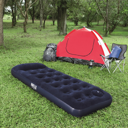 Camping și curte - Saltea Gonflabila Bestway Single cu pompă inclusă 185 x 76 x 28 cm