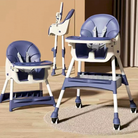 Mobilier - Scaun de masă pentru bebeluși, reglabil, pliabil, 2 în 1, bleumarin, SB03