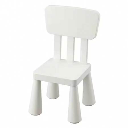 Mobilier - Scăunel din plastic cu spătar, 67x36x39 cm, alb, MC30