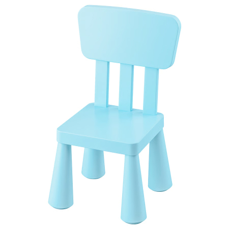 Mobilier - Scăunel din plastic cu spătar, 67x39x36 cm, albastru, MC34