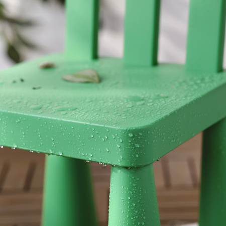 Mobilier - Scăunel din plastic cu spătar, 67x39x36 cm, verde, MC35