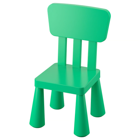 Mobilier - Scăunel din plastic cu spătar, 67x39x36 cm, verde, MC35