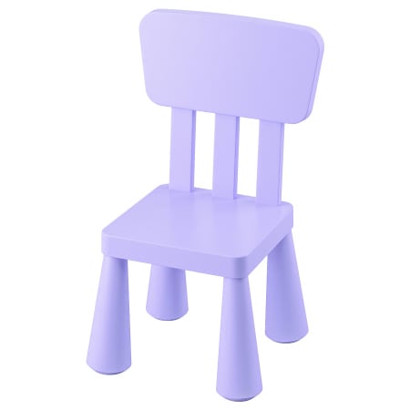 Mobilier - Scăunel din plastic cu spătar, 67x39x36 cm, mov, MC36