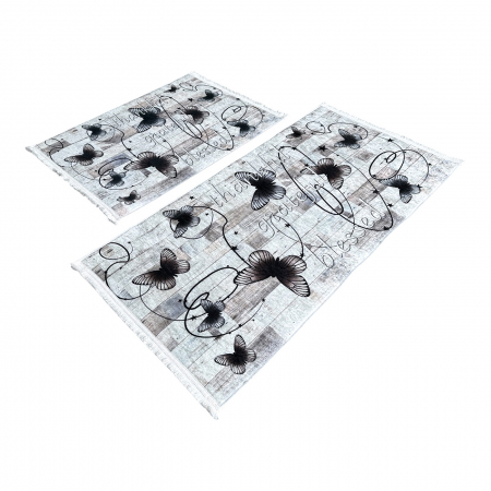 Set 2 Covoare bucătărie antiderapante 60x80 cm + 60x120 cm, CBU300 [6]