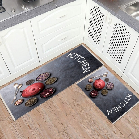 Covoare antiderapante - Set 2 Covoare bucătărie antiderapante 60x80 cm + 60x120 cm, CBU302