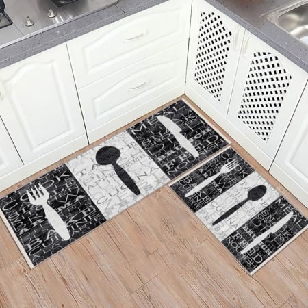 Covoare antiderapante - Set 2 Covoare bucătărie antiderapante 60x80 cm + 60x120 cm, CBU308