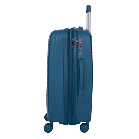 Set 2 trolere M+S, Polipropilenă flexibilă anti-casabilă, 4 roți, albastru petrol [5]