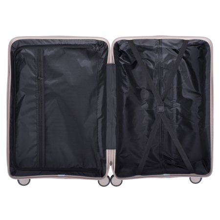 Set 2 trolere M+S, Polipropilenă flexibilă anti-casabilă, 4 roți, crem [9]