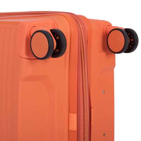 Set 2 trolere M+S, Polipropilenă flexibilă anti-casabilă, 4 roți, portocaliu [8]