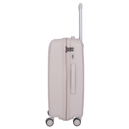 Set 2 trolere M+S, Polipropilenă flexibilă anti-casabilă, 4 roți, crem [5]